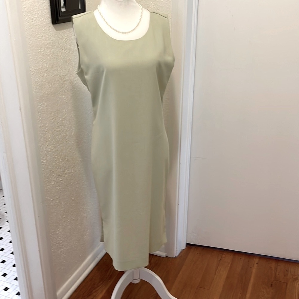 𝅺kasper mint green sheath dress size 12